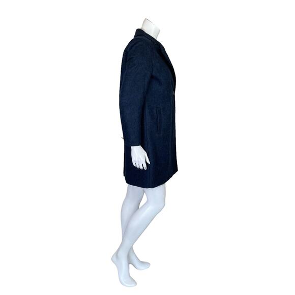 Saint James | Women's Blue Wool Blend Long Pea Coat | Size: 6 - Picture 7 of 10